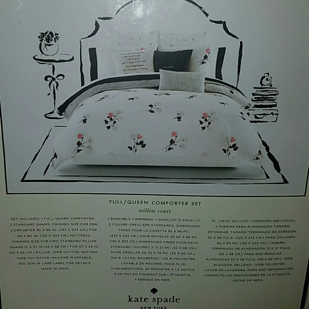 Kate spade willow court full queen comforter set - Picture 3 of 10